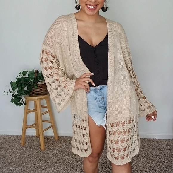 LAST ONE| BOHEMIAN MERMAID SAND CARDIGAN - Picture 4 of 7